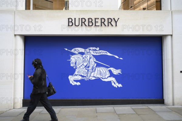 ALondon, UK. January 29th 2025. dvertising and brand marketing of Burberry, the well-known British