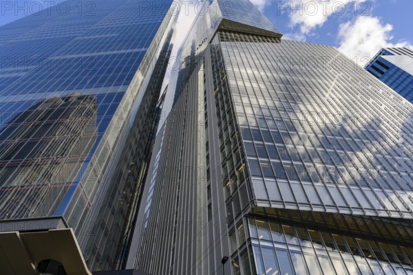 British high rise office buildings in the city of London financial district, centre of the UK