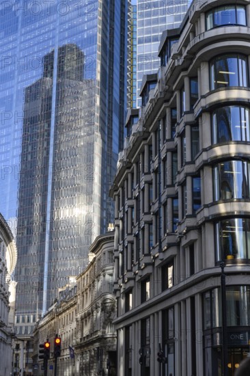 London, UK. January 29th 2025. Famous Threadneedle Street in the City of London, England, between