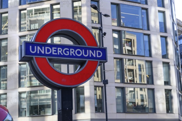 London, UK. January 30th 2025. An iconic London Underground sign, the famous logo is a symbol of