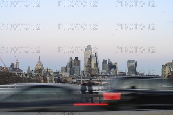 London, UK. January 30th 2025 View of the high rise banks and offices of the City of London