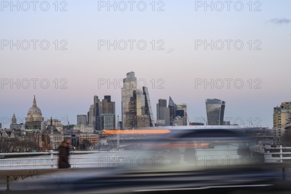 London, UK. January 29th 2025. View of the high rise banks and offices of the City of London