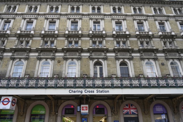 London, UK. January 30th 2025. The architecture of the entrance to Charing Cross Rail Station, near