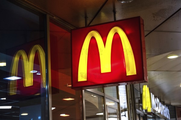 Sofia, Bulgaria. June 21st 2025. MacDonald's Corporation brand logo, known as the Golden Arches is