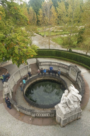 Donaueschingen, Germany. 28th September 2024 The official source of the River Danube in the German