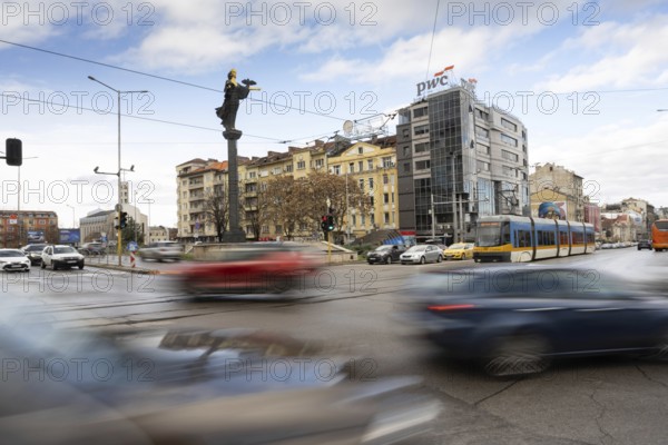 Sofia, Bulgaria. November 23rd 2025. The Monument of Saint Sofia, Patron of City and central