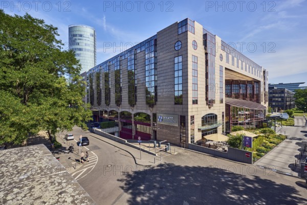 Hyatt Regency, hotel, commercial building, modern architecture, general development, parking strip