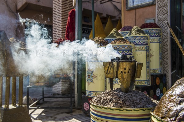 Spices and incense shop, Souk, Marrakech, Morocco