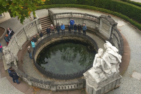 Donaueschingen, Germany. 28th September 2024 The official source of the River Danube in the German