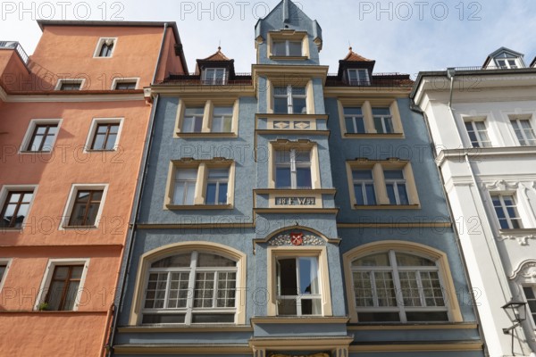 Regensburg, Germany. October 7th 2024 Beautiful medieval architecture of German Bavarian city of