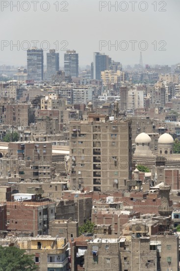 Cairo, Egypt. 13th June 2024 City skyline view of Cairo the crowded capital of Egypt. One of the