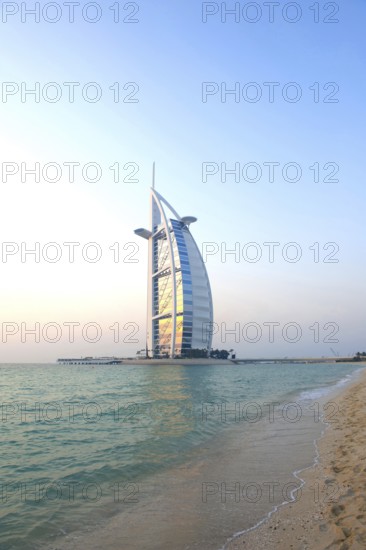 Dubai, United Arab Emirates. 30th June 2019 Burj Al Arab, luxury hotel, Jameirah Beach resort,