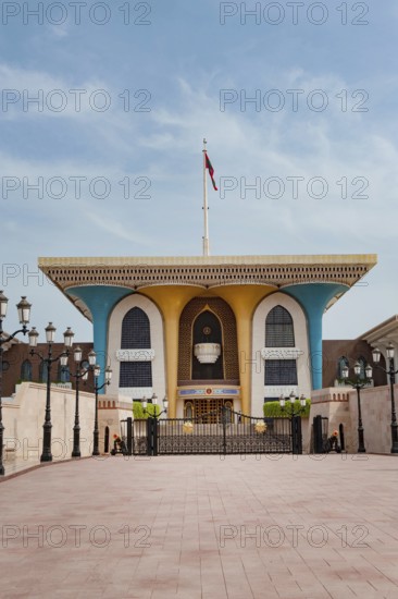 Muscat, Oman. September 16th 2019 The Al Alam Palace is the ceremonial palace of Sultan Qaboos of