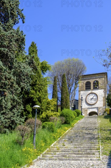 Clock Tower, Castello, Castiglione delle Stiviere, Colli Mantovani, Lombardy, Province of Brescia,