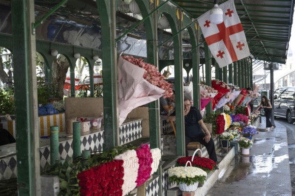 Tbilisi, Georgia. July 11th 2025. The popular Tbilisi Flower Market at Vekua Street, near Liberty