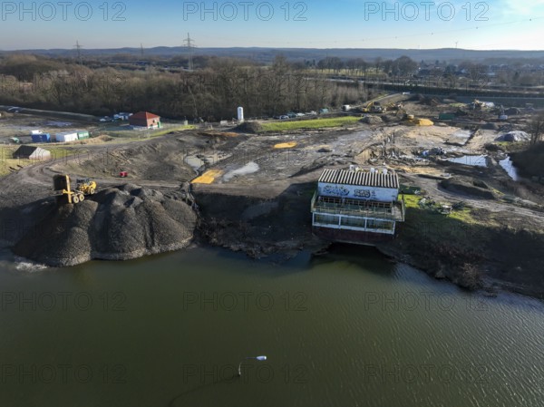 Haltern-Marl, North Rhine-Westphalia, Germany - Lippe, flood protection in the