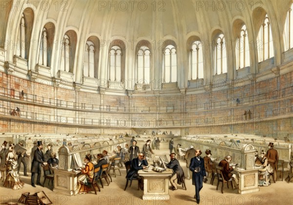 The British Museum Reading Room, British Library, 19th century, London, England, United Kingdom