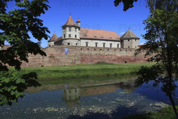 Fogarash Fortress, Cetatea Fagarasului, a historical monument, construction began in 1310, in the
