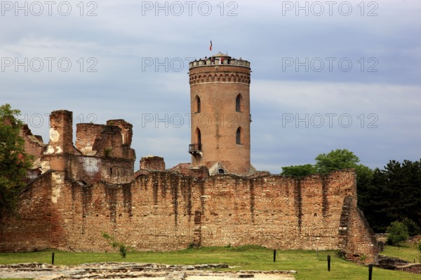 Part of the princely court with the Chindia Tower, in Targoviste, once the residence of Wallachian