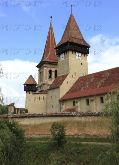 The fortified church of Seica Mica, German Kleinschelken, a community in Sibiu County in