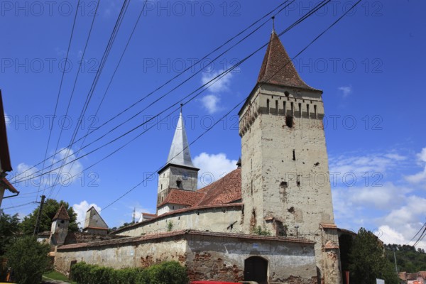 Fortified church of Mosna, German Meschen oder Mäschen, community in Sibiu County in Transylvania,