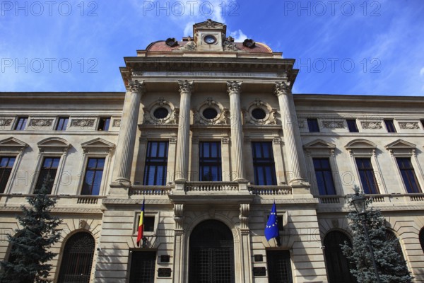Romania, capital Bucharest, Bucuresti, Romanian National Bank building in the old town, is the