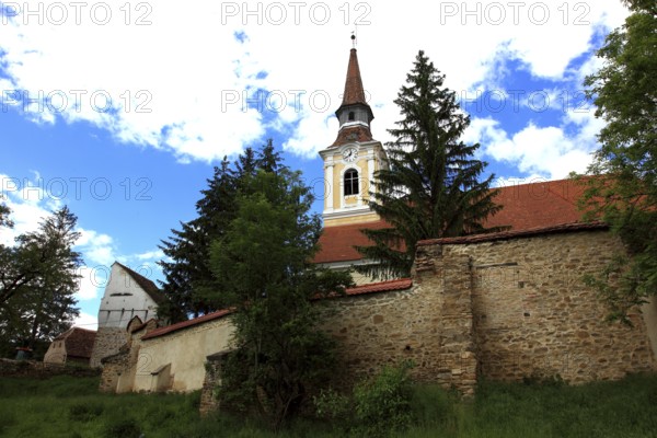 Romania, village church of the village of Crit, German German Cross, in the district of Brasov,
