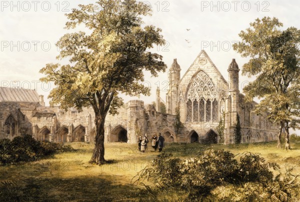 Ely House and St Ethedreda's chapel in 1772, London, UK