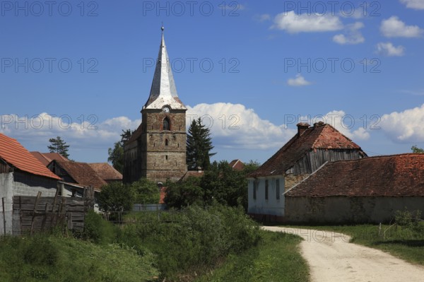 St. James Church, 15th-century Sharosh fortified church in Sharosh near Fogarash in Transylvania,