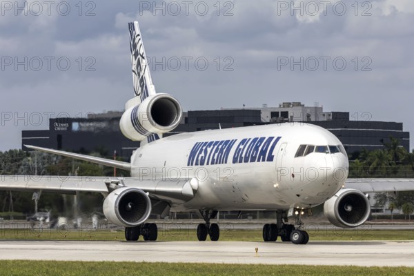 A Western Global Airlines McDonnell Douglas MD-11F aircraft with license plate N781SN at Miami