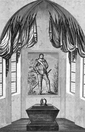 Tomb of Johan Banér (1596-1641) or Johan Banner, Johan Banier, Stockholm, Sweden, Swedish field