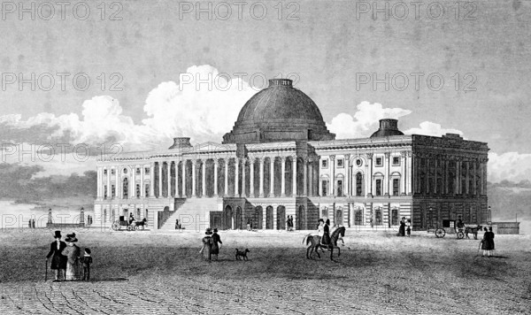 United States Capitol, the Capitol in Washington D.C., USA, domed building, steps, columned front,