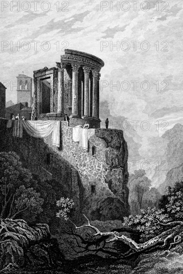 Tempio di Vesta, temple of the goddess Vesta, Tivoli, Rome, Lazio region, Italy, Roman round