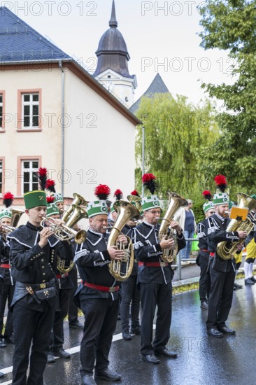 Bergstreit Day 2025 in Schneeberg, the miners of all trades proudly wear their habit on this