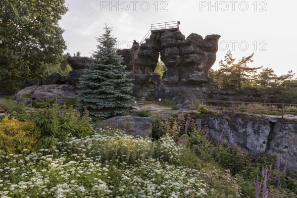 Rock Gate Potters with Sun Transit on Summer Solstice, Mountain Potters near Oybin, Sun Shrines of