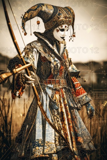 Modern representation of tarot card The Fool symbolizing innocence, freedom, originality,