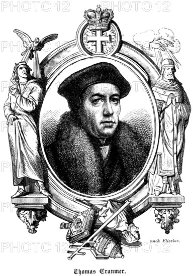 Thomas Cranmer (1489, 1556) England, Archbishop of Canterbury, reformer of the church, portrait,