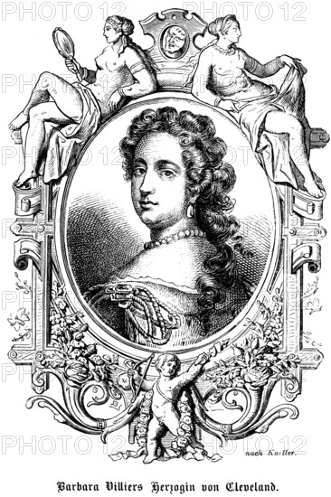 Barbara Villiers 1st Duchess of Cleveland, First Duchess (1640 -1709) England, mistress of King