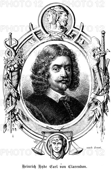 Henry Hyde 4th Earl of Clerendon and 2nd Earl of Rochester, Earl (1672 - 1753) England, portrait,