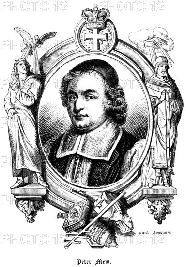 Peter Mews (1619 -1706 England, English theologian and bishop, Archbishop of Huntingdon, Royalist,