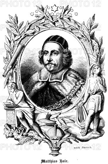 Matthew Hale (1609 -1676) influential jurist, Chief Justice of the King's Bench under Charles II,