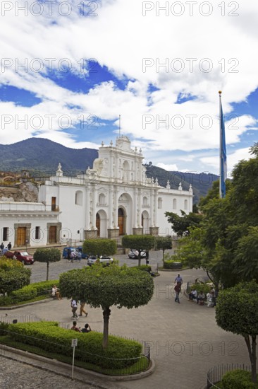 Cathedral of Antigua Guatemala at Plaza Central, Catedral de San José, Old Town, Antigua,