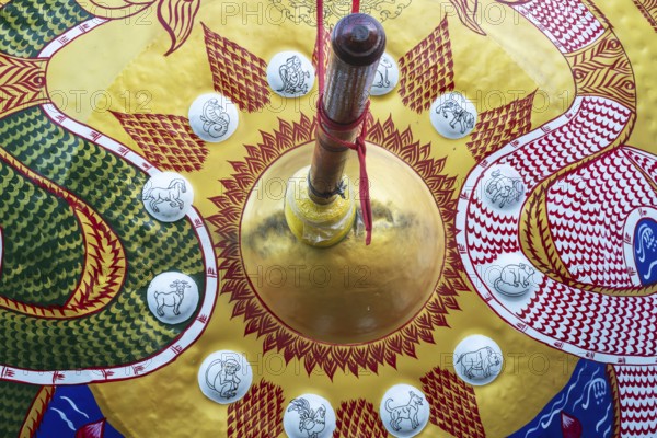 Temple gong (also known as victory gong or luck gong), on the ascent to Wat Saket (Golden Mount) in