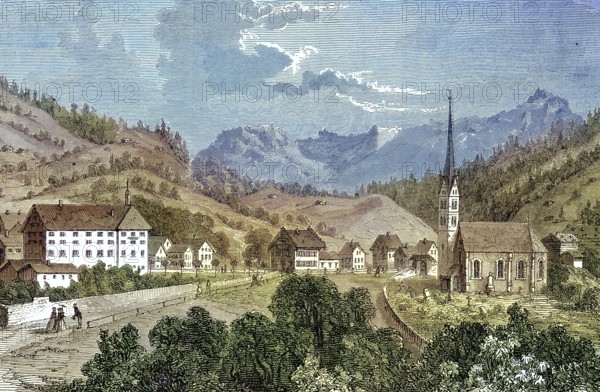 View of Seewis im Prättigau is a municipality in the Davos region in the Swiss canton of