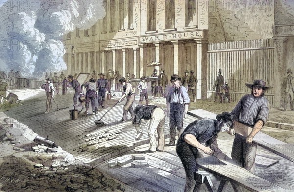 Wood Paving of the Street of St. Louis, America/Wood Paving of the Street of St. Louis, America,