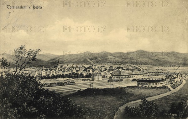 Historical postcard around 1910, Bebra, Regierungsbezirk Kassel, Hesse, Germany, digital