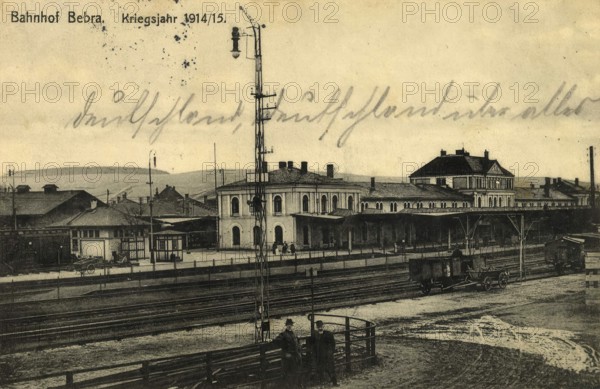 Historical postcard around 1914, war year, Bebra, Regierungsbezirk Kassel, Hesse, Germany, digital