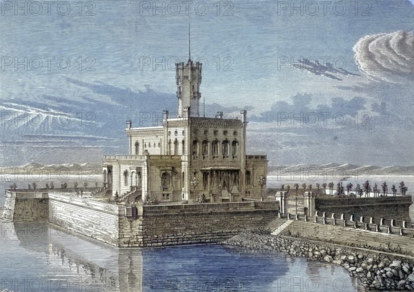 The new Palais Montfort on Lake Constance, Germany, near Langenargen/the new Palais Montfort at the
