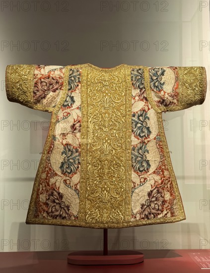 Dalmatics from the Benedictornate of 1734, robe for the deacon decorated with gold thread, from