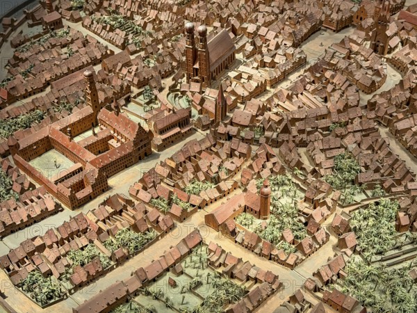 Wooden model of the city of Munich from 1570 on a scale of 1:616, Jakob Sandtner, Bavarian National